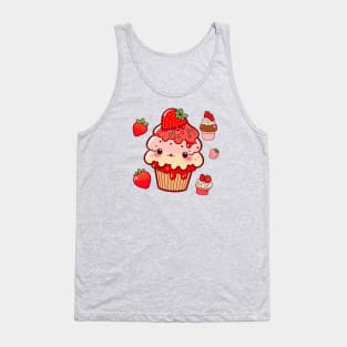 Straws And Berries Tank Top